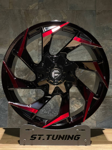 Диск Replica ST A305 9,5х20 12/135/139,7 et-15 110,2 Gloss Black Red Milled Д004864